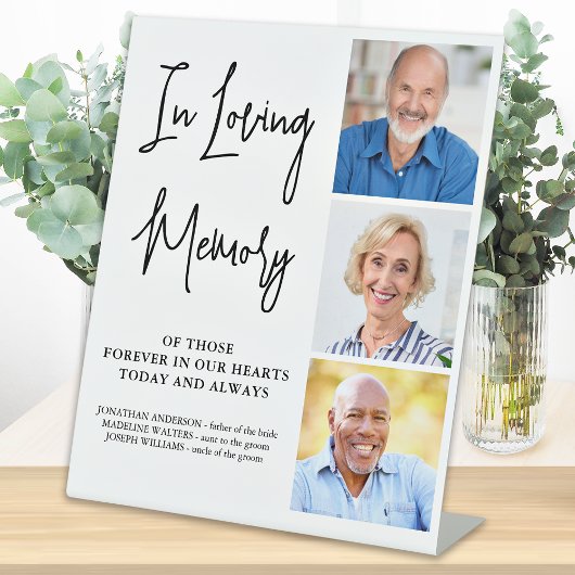 Weddenschap Memorial 3 Foto liefhebbend geheugen a Reclamebord Met Voetstuk