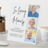 Weddenschap Memorial 3 Foto liefhebbend geheugen a Reclamebord Met Voetstuk (Insitu)