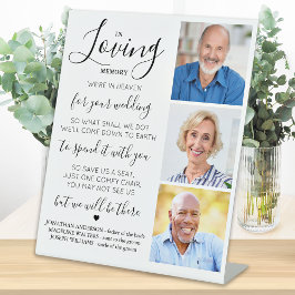 Weddenschap Memorial 3 Foto van liefhebbend geheug Reclamebord Met Voetstuk