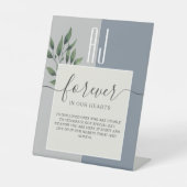 Weddenschap Memorial Table Pedestal Sign Reclamebord Met Voetstuk (Voorkant)