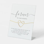 Weddenschap Memorial Table Pedestal Sign Reclamebord Met Voetstuk (Voorkant)