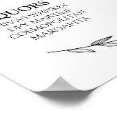 Weddenschap - Menu Laurel Wedding Sign Poster (Hoek)