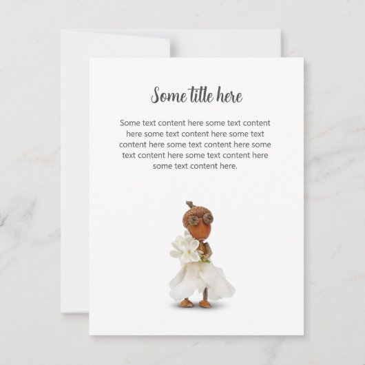 Weddenschap met Acorn elves Kaart (Achterkant)