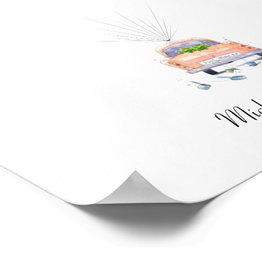 Weddenschap met autofingerprint Guest Book - Gewoo Poster (Hoek)