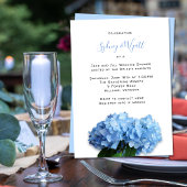 Weddenschap met blauw bloemen Jack n Jill Couples Kaart