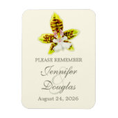 Weddenschap met de date orchidee magnet magneet (Verticaal)