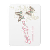 Weddenschap met de datum butterflies magnet magneet (Verticaal)
