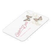 Weddenschap met de datum butterflies magnet magneet (Linkerzijde)