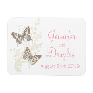 Weddenschap met de datum butterflies magnet magneet
