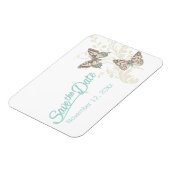 Weddenschap met de datum butterflies magnet magneet (Linkerzijde)