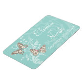 Weddenschap met de datum waarop de vlinder blauwgr magneet (Linkerzijde)