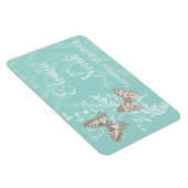 Weddenschap met de datum waarop de vlinder blauwgr magneet (Rechterzijde)