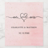 Weddenschap met de heer mrs hartscript wijn etiket (Enkel label)