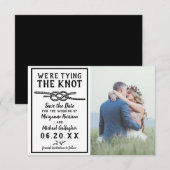Weddenschap met de Knot Minimalist Nautical Photo Save The Date (Voorkant / Achterkant)