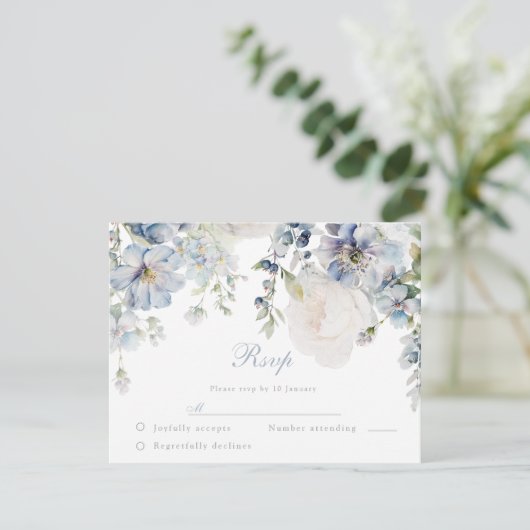 Weddenschap met de vrouw en de vrouw RSVP kaartje (Staand voorkant)