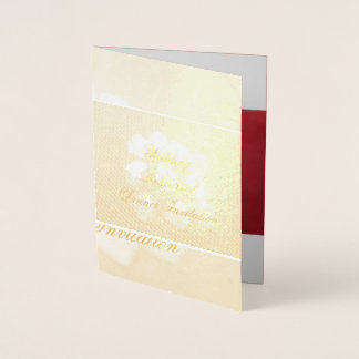 Weddenschap met een binnenste uitnodigingskaart folie kaarten
