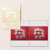 Weddenschap met een binnenste uitnodigingskaart folie kaarten (Display)