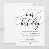 Weddenschap met een diner, voor onze beste dag kaart (Voorkant / Achterkant)