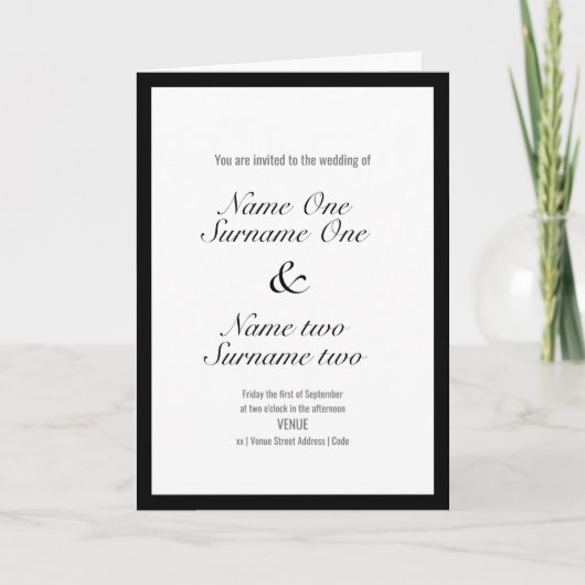 Weddenschap met een dunne zwarte grens (Voorkant)