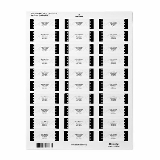 Weddenschap met een filmthema etiket (Full Sheet)
