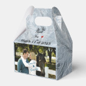 Weddenschap met een foto-voetbox bedankdoosjes (Voorkant Zijde)