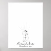 Weddenschap met een paar vingerafdrukken poster (Voorkant)