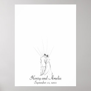 Weddenschap met een paar vingerafdrukken poster