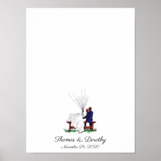 Weddenschap met een paar vingerafdrukken poster