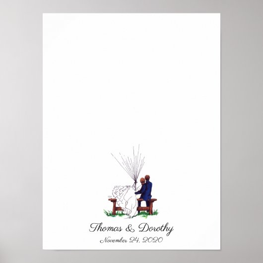 Weddenschap met een paar vingerafdrukken poster (Voorkant)