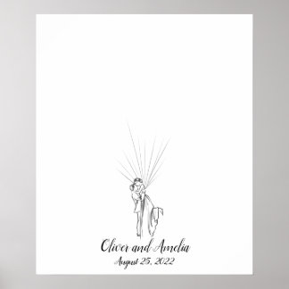 Weddenschap met een paar vingerafdrukken poster