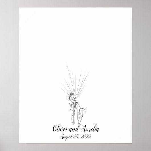 Weddenschap met een paar vingerafdrukken poster (Voorkant)