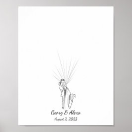 Weddenschap met een paar vingerafdrukken poster