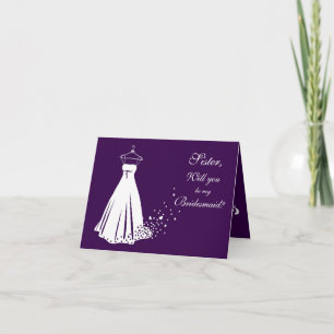 Weddenschap met een violet zuster Bridesmaid-brief