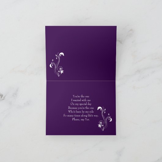 Weddenschap met een violet zuster Bridesmaid-brief (Binnen)