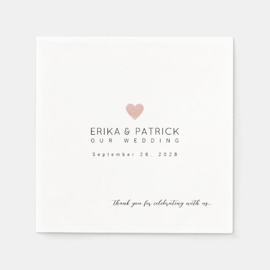 Weddenschap met elegant ontworpen romanc servet (Voorkant)