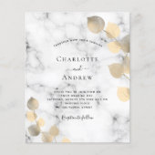 Weddenschap met eucalyptus marmer golden budget ui flyer (Voorkant)