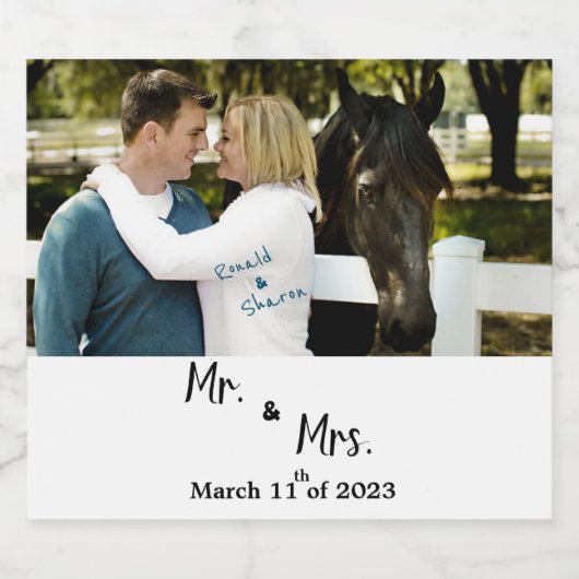 Weddenschap met foto bier etiket (Enkel label)