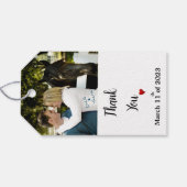 Weddenschap met foto cadeaulabel (Achterkant Horizontaal)