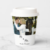 Weddenschap met foto papieren bekers (Voorkant)