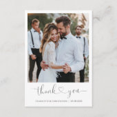 Weddenschap met foto's, hartdank bedankkaart (Voorkant)