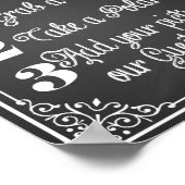 Weddenschap met gebarentaal voor gastenboek poster (Hoek)