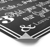 Weddenschap met gebarentaal voor gastenboek poster (Hoek)