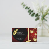 Weddenschap met gouden ringen visitekaartje (Staand voorkant)