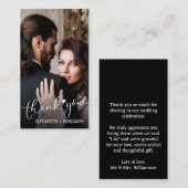 Weddenschap met handgeschreven budget bedankt notitiekaartje (Voorkant / Achterkant)