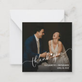 Weddenschap met handgeschreven budget bedankt notitiekaartje (Voorkant)