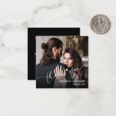 Weddenschap met handgeschreven budget bedankt notitiekaartje (Voorkant / Achterkant in situ)