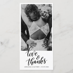 Weddenschap met handgeschreven liefde en Bedankt  