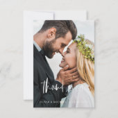 Weddenschap met handschrift Hartelijk dank: foto m Bedankkaart (Voorkant)