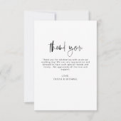 Weddenschap met handschrift Hartelijk dank: foto m Bedankkaart (Achterkant)