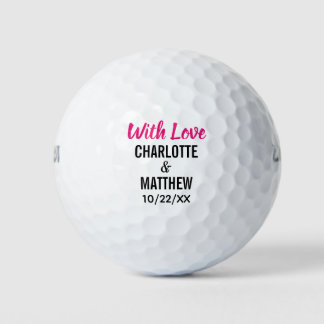 Weddenschap met liefde golfballen